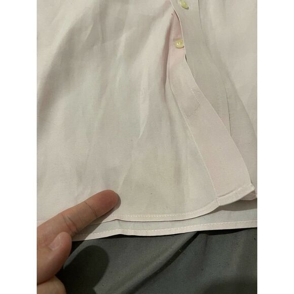 INDIVIDUALIZED SHIRTS Dress Shirt Pink‎ White Contrast Collar Spread Size 16 - Picture 12 of 12